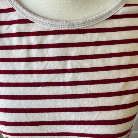 Dolce Vita Striped Red and White Dress with Brown Pockets Size Small - Picture 5 of 7